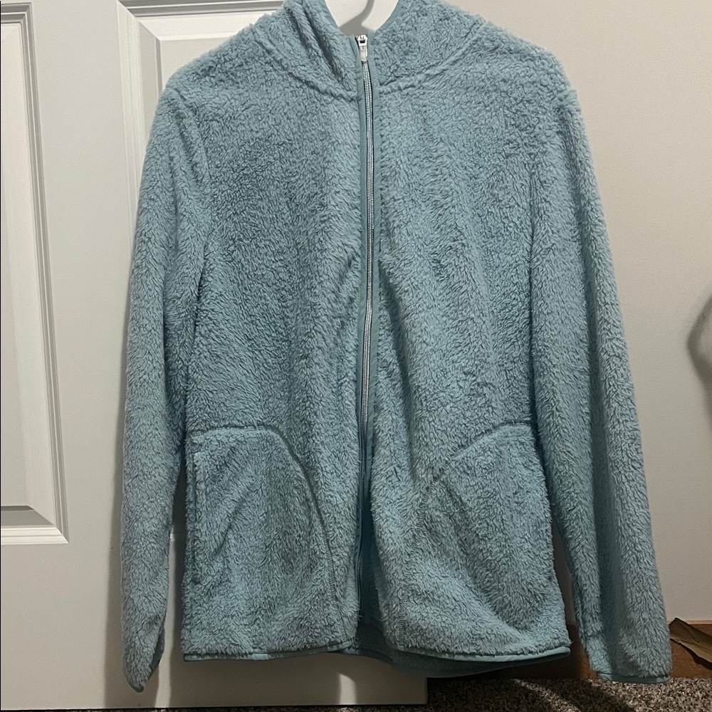 Christopher & Banks Light Blue Fleece Jacket
